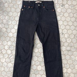 Black washed Levi’s jeans